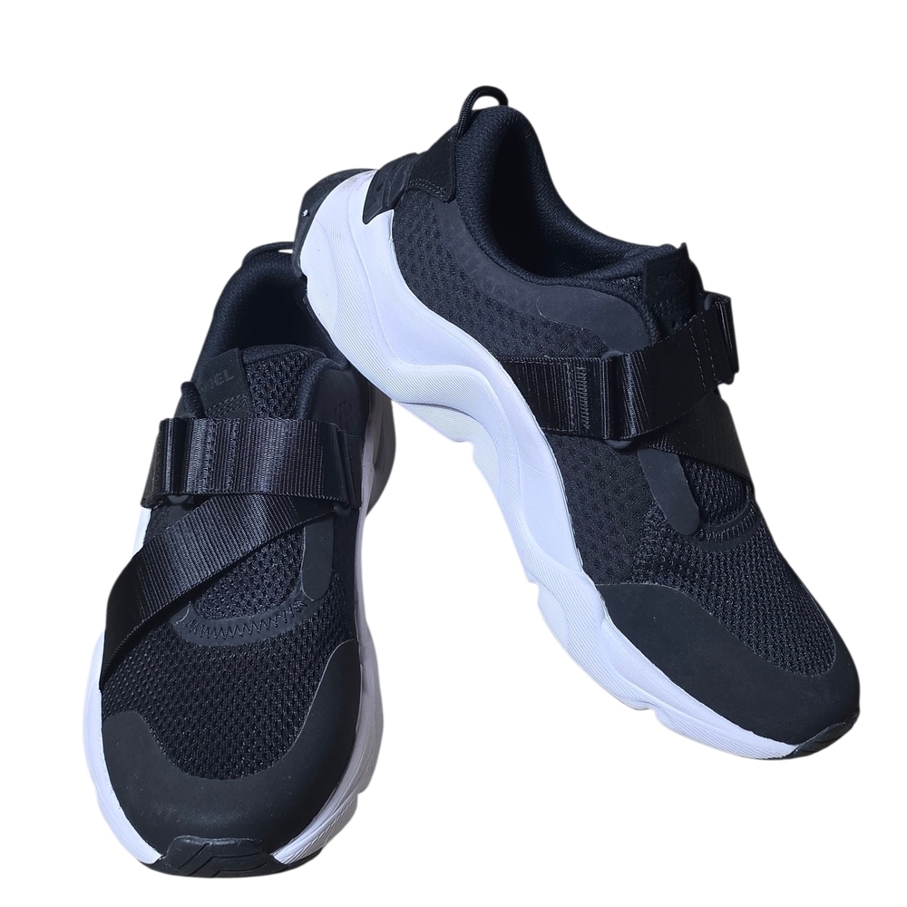 Sorel Kinetic Renegade Black and White Casual Strappy Sneakers Womens Size 8.5 - Picture 2 of 11